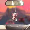 2D Key Chain Pendant Piglet Shape Car Interior Pendant Piglet Key Chain  Home Decoration