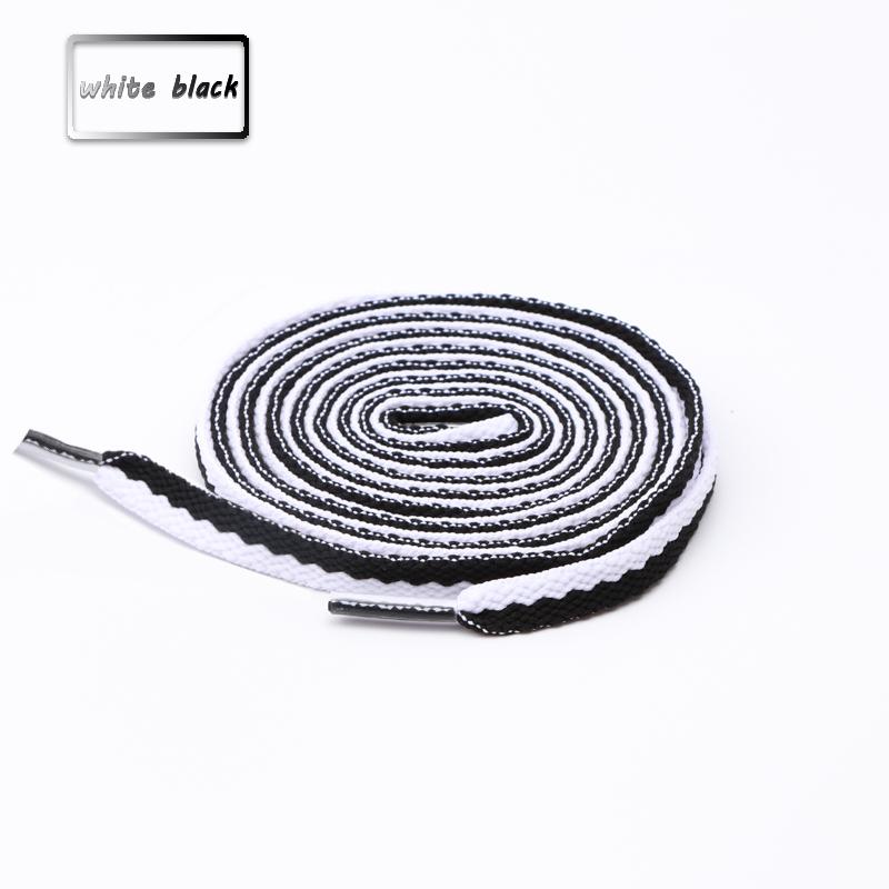 1Pair Sneakers for Shoelaces Original AF1AJ Colorblock Classic Shoe lace Flat Cotton Polyester Shoelace Fashion Sport Shoestring