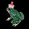 Cartoon Emaille Froschkönig Tier Broschen Für Frauen Mann Unisex Trendy Klassische Märchen Strass Frosch Brosche Pins Schmuck