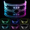LED-briller 7 farger 12 moduser Cyberpunk briller Blinkende lysende briller for Halloween Cosplay-fest Bar