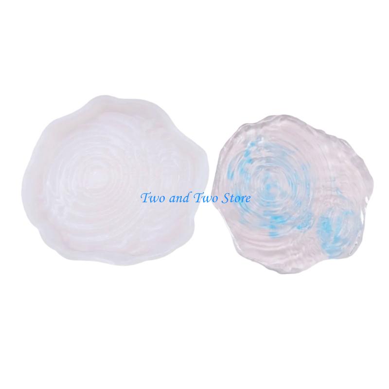 HX6F Jewelry Dish Molds Silicone Coasters Mould Suitable for Art Enthusiasts Present