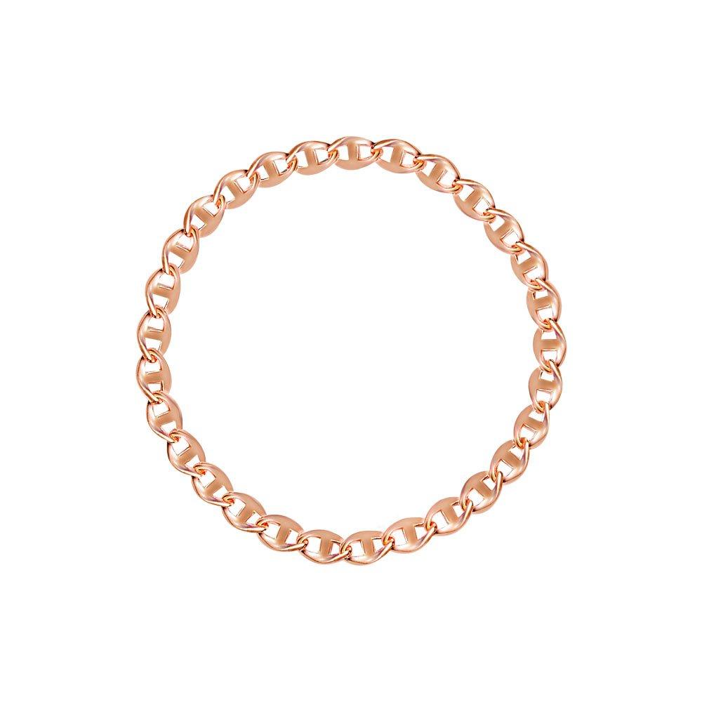 

14K Simple Bean Ladder Chain Gold Ring Type-A 14K yellow gold / Size: 07