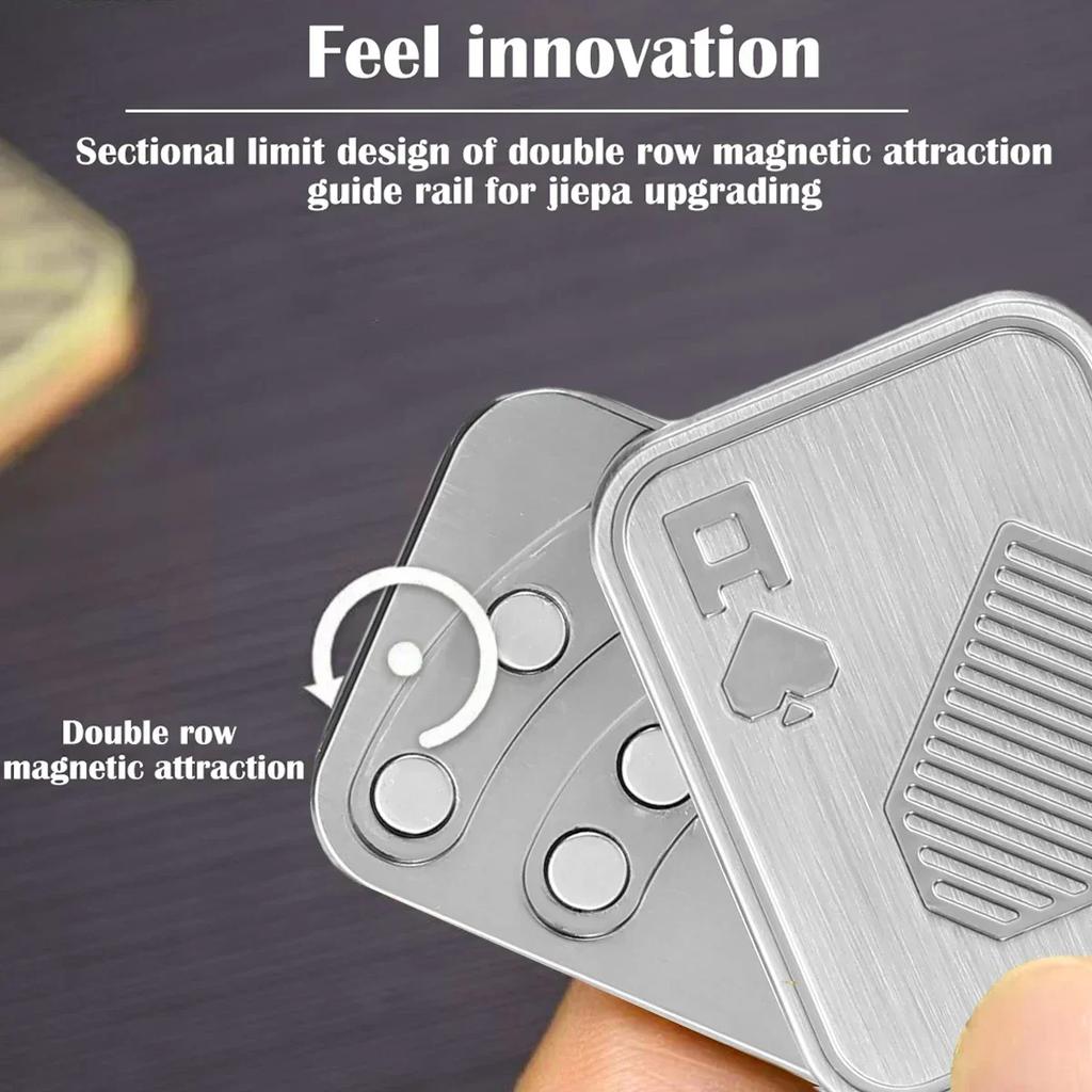 Deslizador Fidget Poker Metal Cartão Empurrar Giradores Antiestresse Pai Descompressão Hand Spinner Brinquedos de Alívio de Estresse A K EDC Amigável para Crianças Divertido Entretenimento Brincadeira