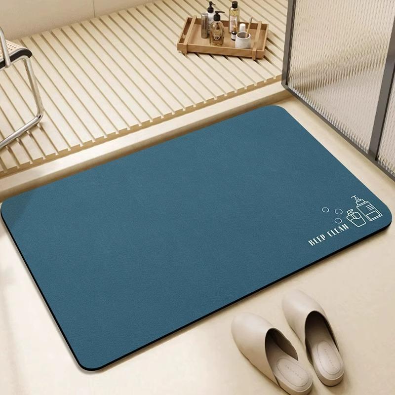 Quick-Dry Diatomaceous Earth Bathroom Mat - Soft, Water-Absorbent, Anti-Slip Floor Mat for Toilets & Entrances