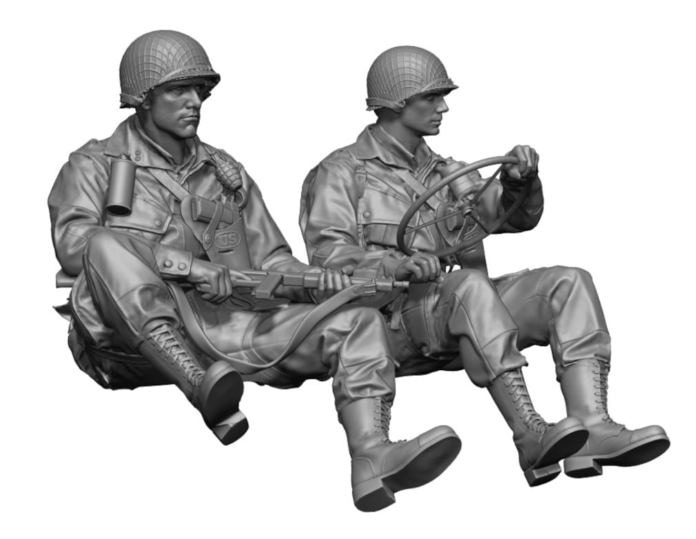 H3 Model WWII Army Paratrooper Driver Crew Set Resin Kit HS35025 Molded Color 1/35 U.S. &