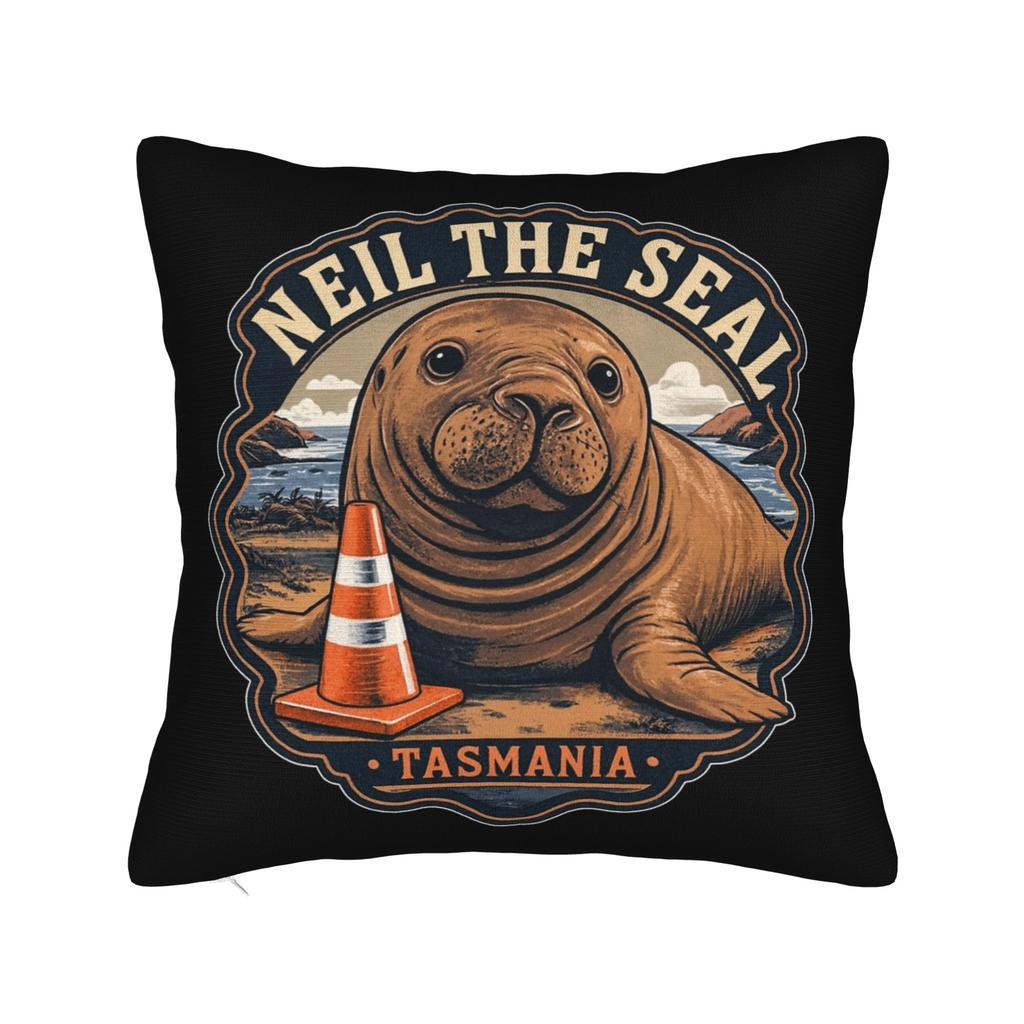 Neil The Seal Pillowcase Soft Polyester Cushion Cover Decoration Pillow Case Cover Home Wholesale 40*40cm