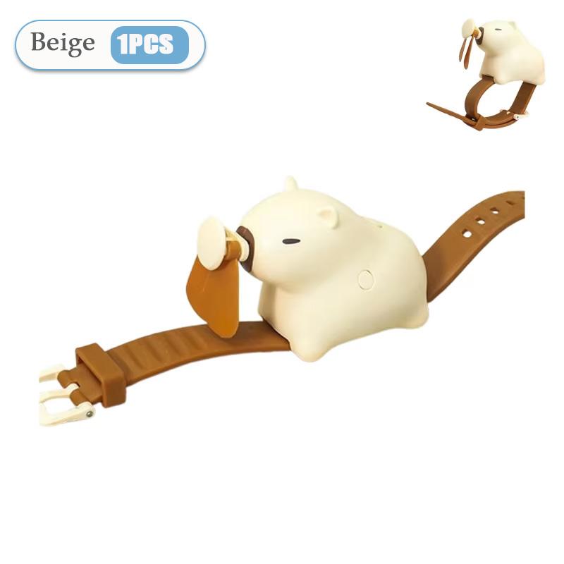 

Funny Capibala Watch Fan Portable USB Mini Fan Cute Charging Wrist Mini Fan Cartoon Handheld Wrist Watch Toy Fan Children s Gift