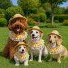 Fashion Cartoon Porch Goose Costume Lace Cosplay Cats Neckwear Dog Hat Set Pet Supplies Bowknot Napkins Hat Pet Outfit Yorkshire