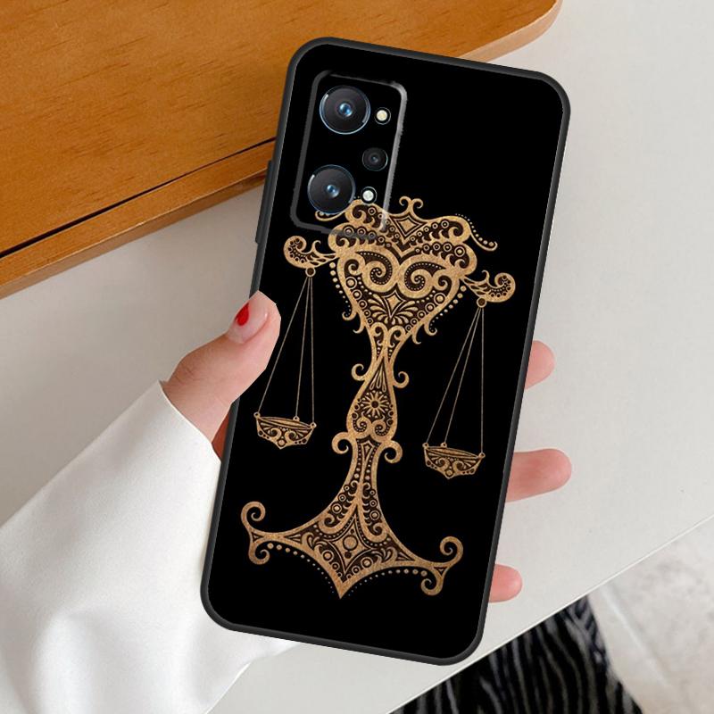 Zodiac Signs For Realme C67 C55 C53 C51 C35 C33 C31 C30 C25s C21Y GT Neo 6 GT5 9 10 11 12 Pro Plus Case