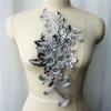 Rhinestone Embroidery Sew Patch 3D Flowers Lace Appliques Appliques Wedding Gown Appliques