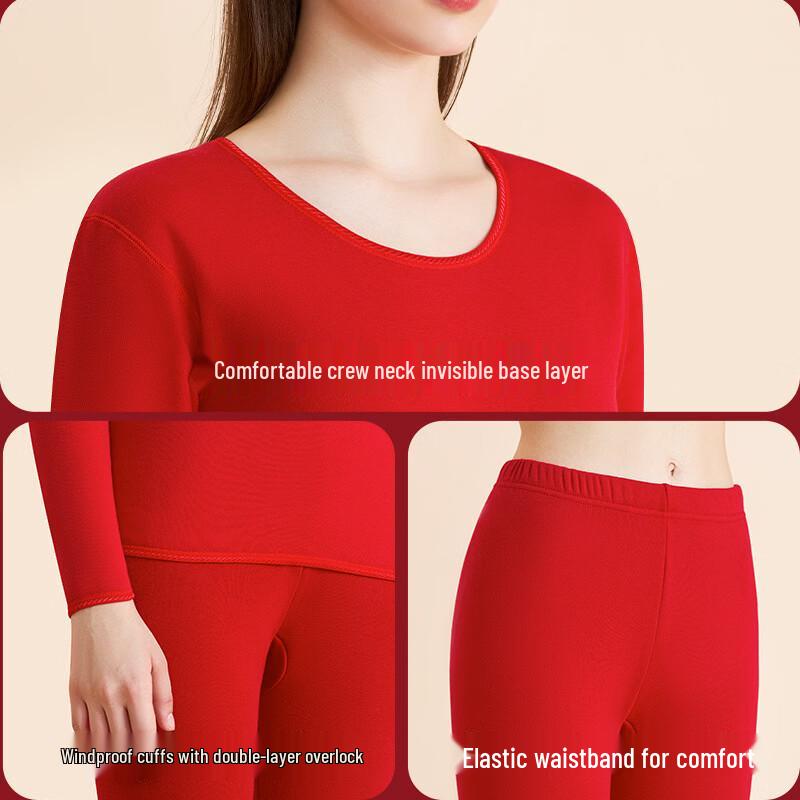 LANGSHA Women's Basic Fleece-Lined Thermal Set