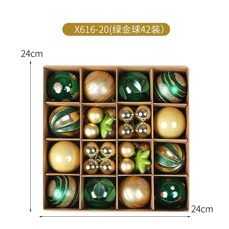 36pcs Christmas Tree Decorations Shiny PVC Ornament Balls Hanging Decor Holiday Party Home Xmas Display