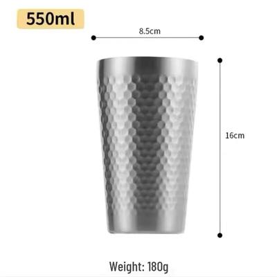 Changqi 304 Stainless Steel Double-Layer Insulated Beer Mug