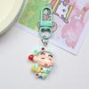 Crayon Shin-chan Cartoon Keychain Pendant - Girly Heart Backpack Ornament & Best Friend Gift Accessory.