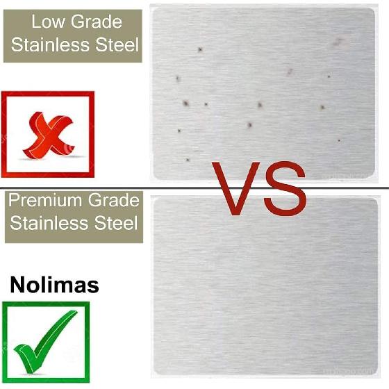 Nolimas 3-Pieces Set Brushed Nickel Bathroom Hardware SUS304 Stainless Steel Round Wall Mounted - Includes 12" Hand Towel Bar, Toilet Paper Holder,