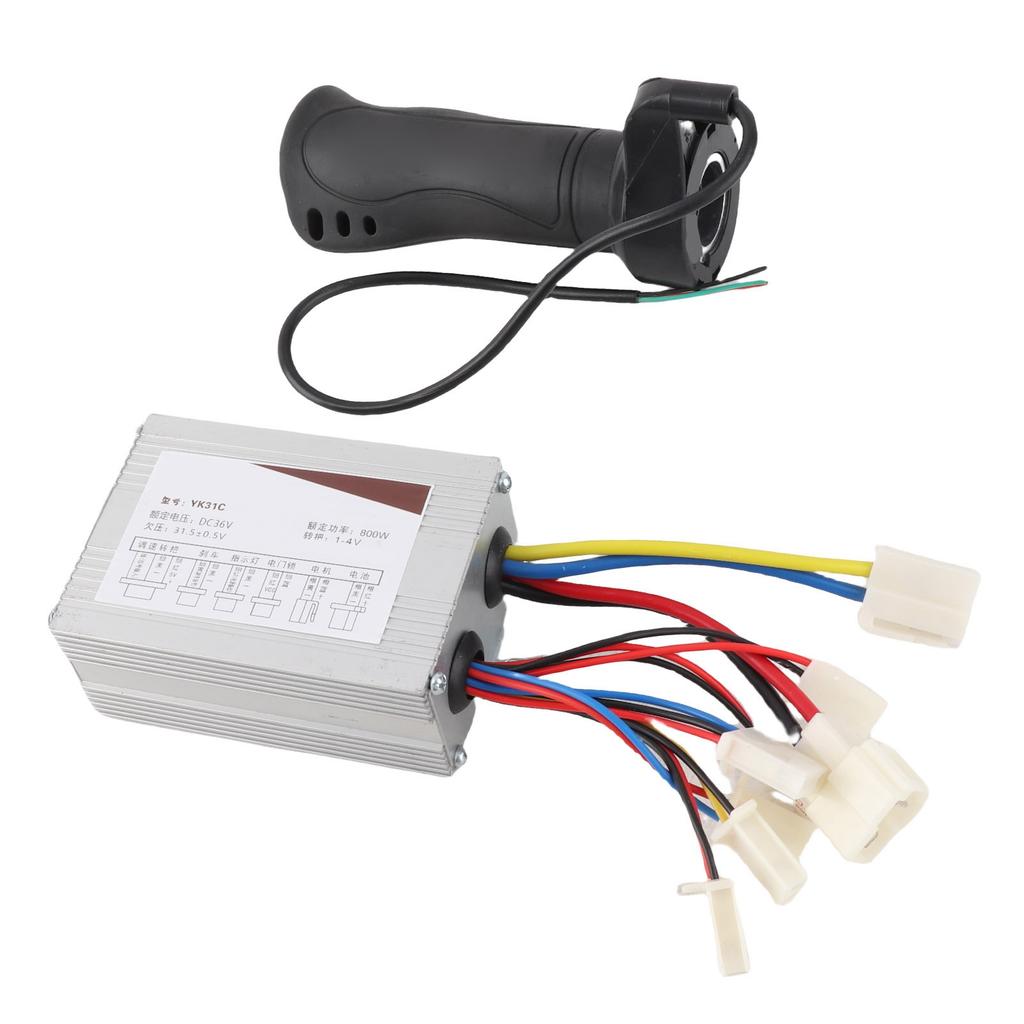 Electric Bicycle Electric Scooter 36V 800W Brush Controller Short Cable Throttle Grip Kit