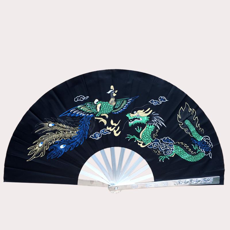 Tai Chi Kung Fu Fan Stainless Steel Alloy Fan Rib Morning Exercise Hand Abanico Chinese Martial Arts Performance Prop Ventilador