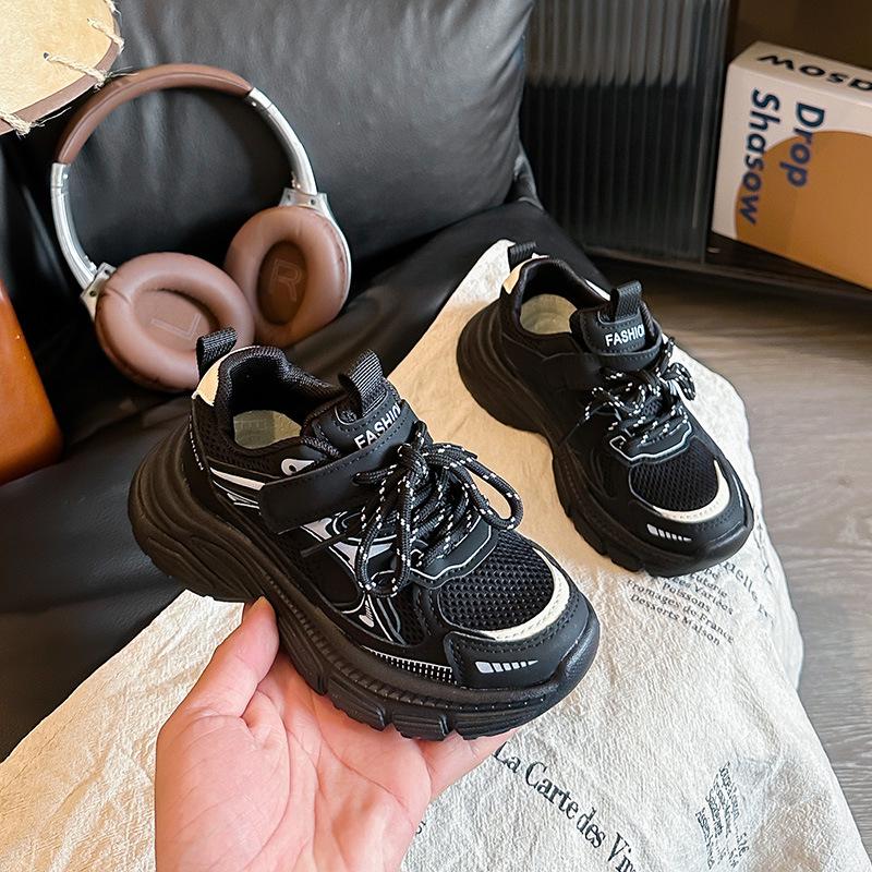 2026 Sonbahar Kadın Gümüş File Nefes Alabilen Boy Uzatan Kalın Tabanlı Günlük Spor Ayakkabı (Baba Ayakkabıları)