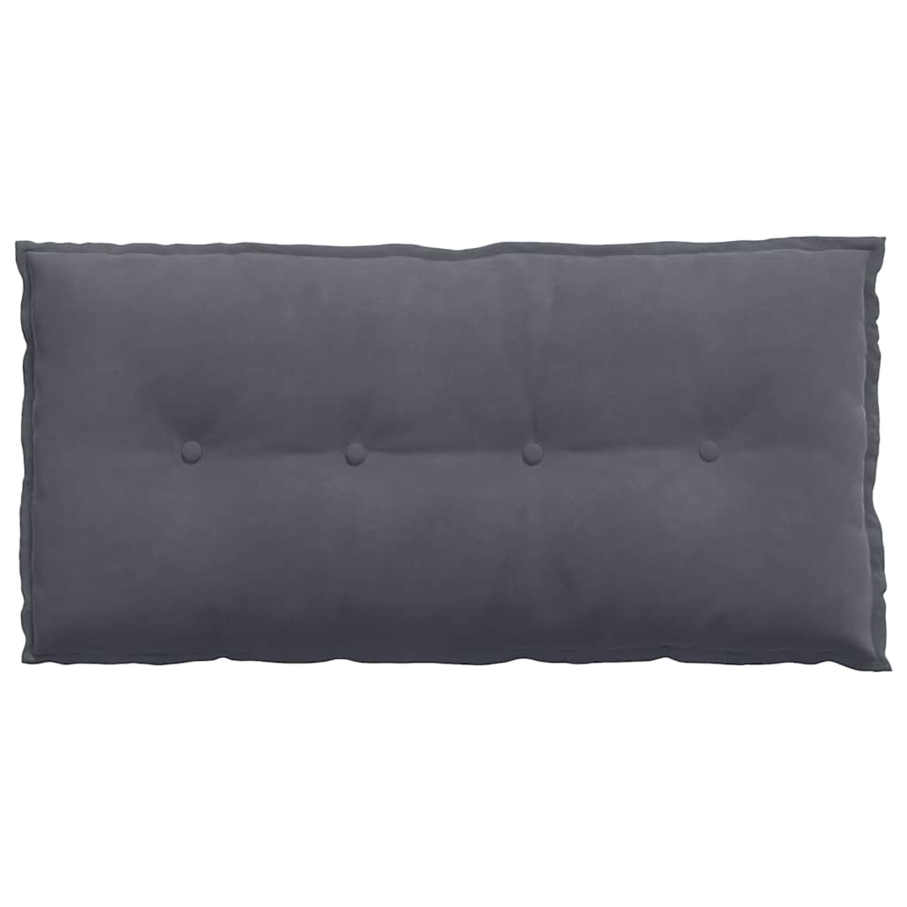 Back Cushion Dark Grey 100 x 50 cm Cord Fabric