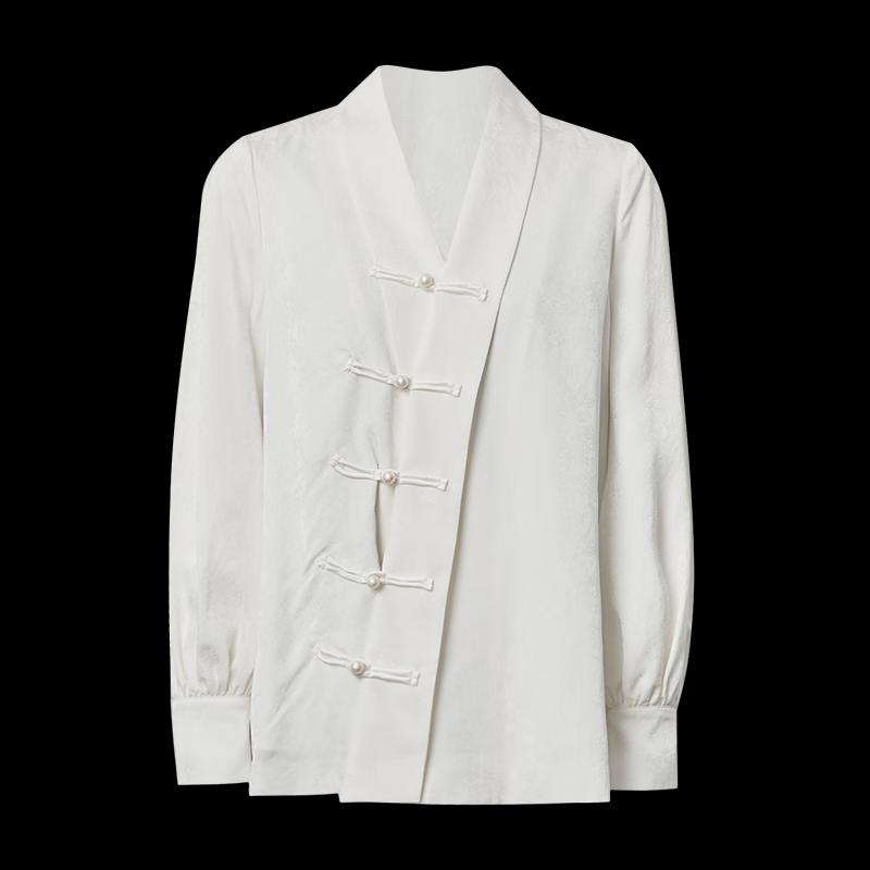 HECO New Chinese Style Rose Jacquard Loose Disc Button Shirt Jacket