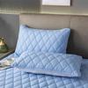 2pcs Waterproof Throw Pillowcases Envelope Soft Breathable Pillow Covers for Bed Protector 48x74cm, Grey/Blue/Pink/Navy/White