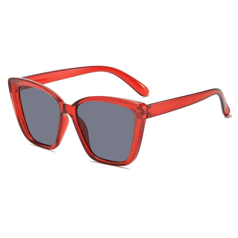Trendy Cat-Eye Sunglasses with Hollow Legs and Large Square Frame