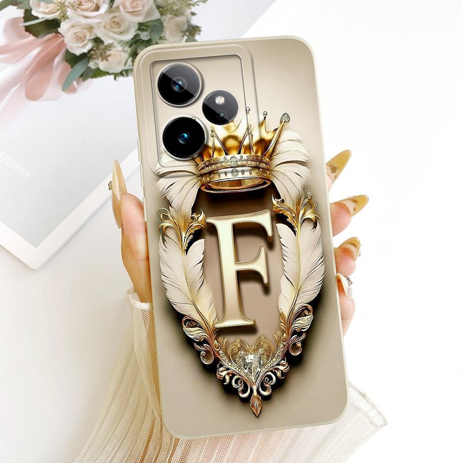 For Realme GT 7 Case Realme GT 7T Cute Crown Letters Cover Soft TPU Phone Case For Realme GT 7 Pro GT7 T GT7T 5G Back Cover Bags