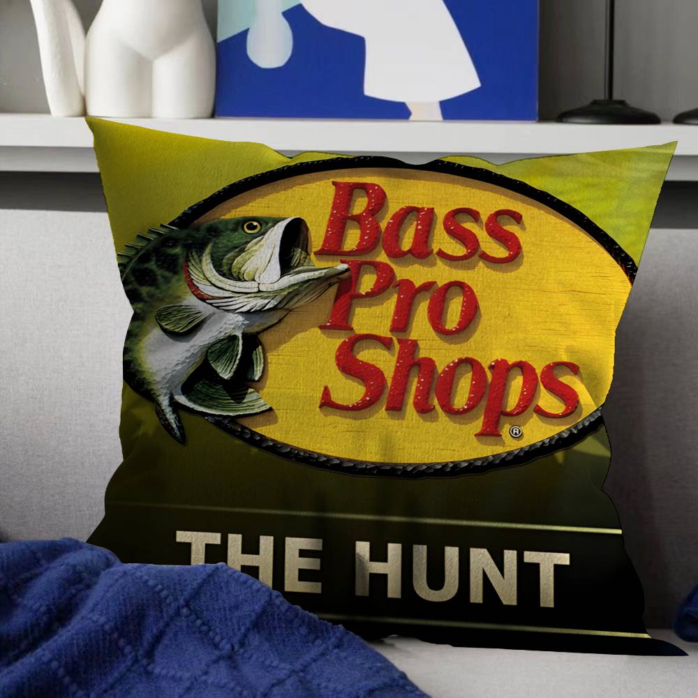 Fishing Brand BassProshops Cushion Cover Decorative Pillow Sofa Home Decor Case Pillow Cases