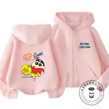 Popular Zipper Hoodie Kawaii Cartoon Print Autumn Trendy Children Wear Crayon Shin Chan 3 14 Years
