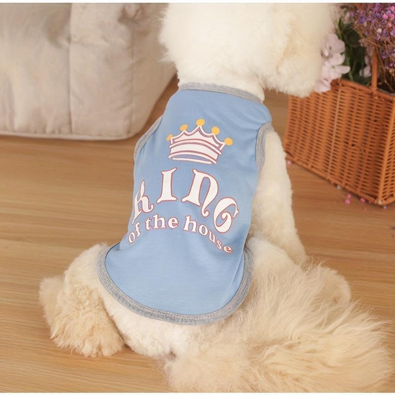Neue Hundekleidung Dünne Atmungsaktive Katze König Weste Haustierkleidung