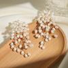 ZAKOL Elegant Imitation Zircons Flower Earrings Luxury Handmade Beading Earring Bridal Wedding Party Zircon