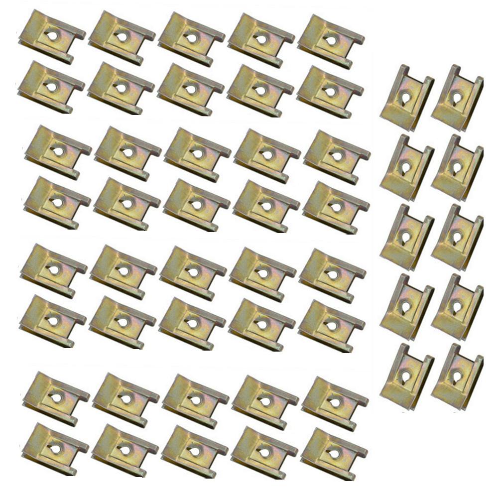 100pcs-20pcs Car Motorcycles Metal Screw Fastener Clips U-Type Clip with Screw Anti-rust Protection Clip Screw Buckle Iron Sheet
