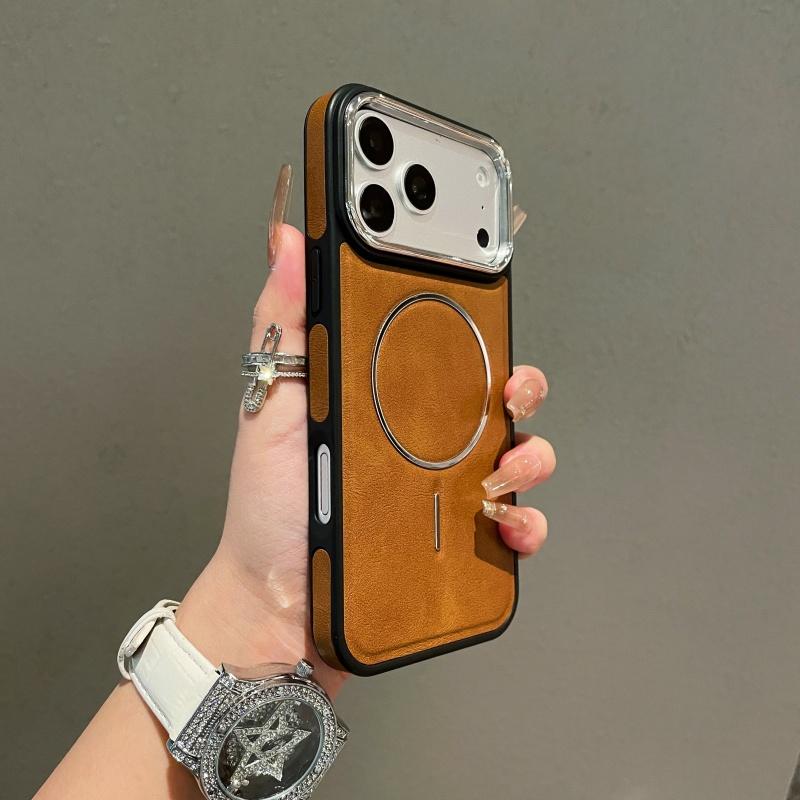 Business Leather Defender For Magsafe Case for iPhone 17 16 15 14 13 12 Pro Max Wireless Charging Magnetic Rugged Bumper Cover