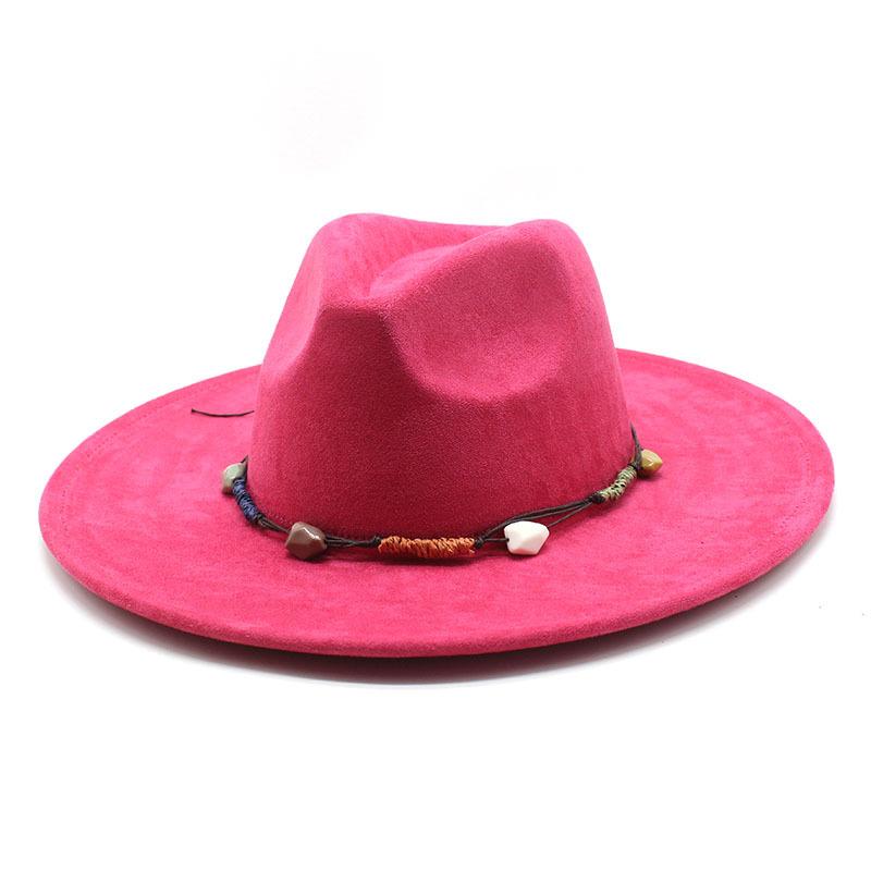 Wind Wide Brim Big Edge Suede Top Hat Jazz Street Shot Hipster Hat Japanese And Korean Versatile Atmospheric Women'S Hat