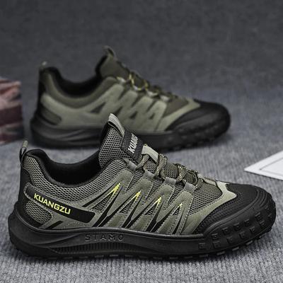 Sports Shoes Men's Mountaineering Summer Mesh Breathable Comfortable Anti Slip Flat Shoes Outdoor Travel Vacation Leisure Shoes