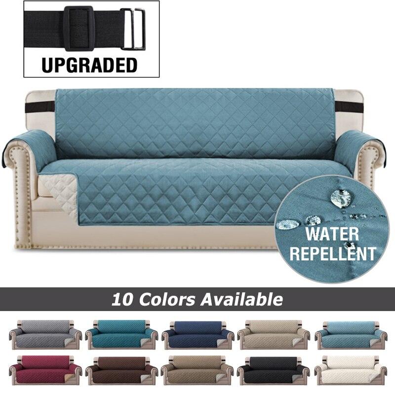 Waterproof Plaid Fabric Sofa Cover Anti-Slip Sofa Armchair Covers Luxury Folding Living Room Sofas Slipcover for 1/2/3/4 Seat