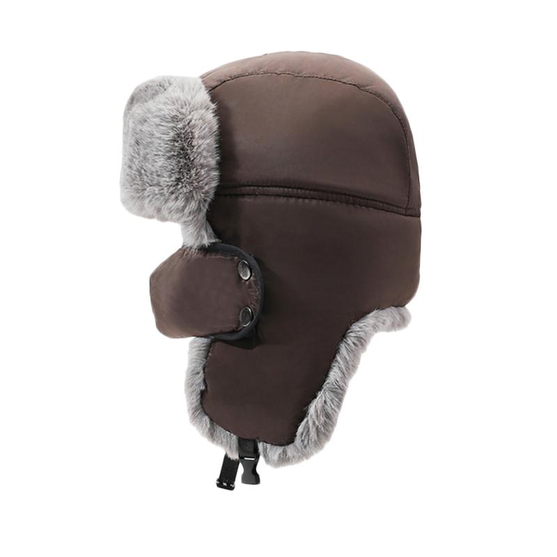 Men Winter Mask Bomber Hat Velvet Thick Cycling Outdoor Warm Ski Hat Ear Protection Cotton Hat
