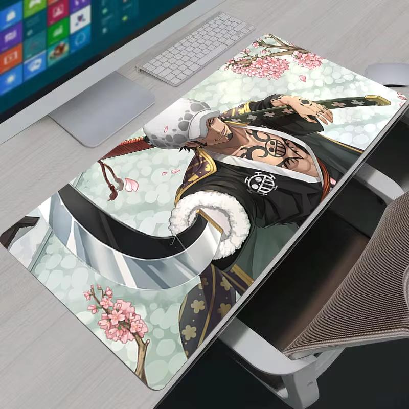 Gaming Mouse Pad Gamer Home Computer Mousepad One Piece Trafalgar D Water Law Keyboard Pad Carpet Nonslip Office Mouse Mats