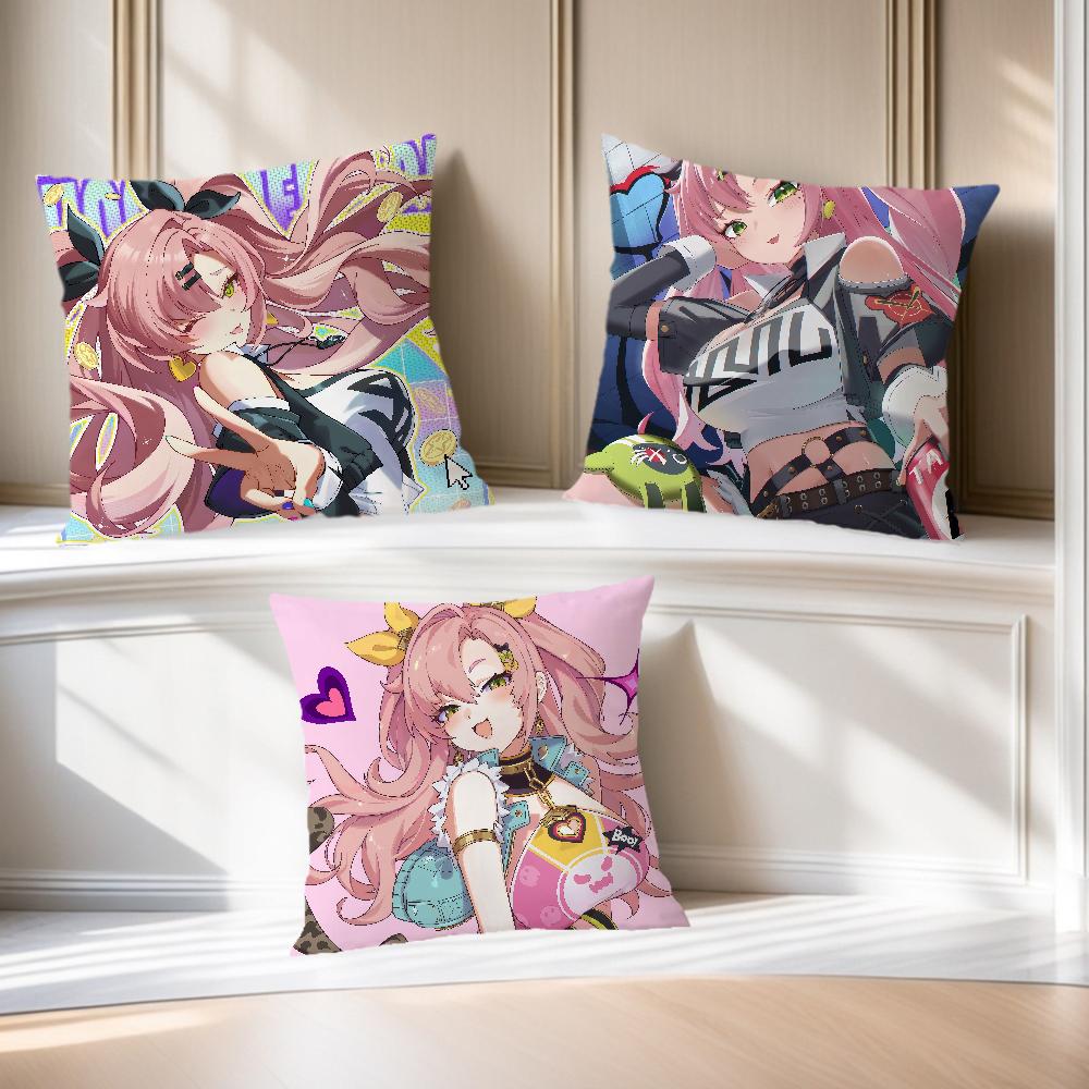 ZZZ soft Pillow Case Zero for Zone Zenless Sofa Living Room Home Nicole Decor Protective Covers Without Demara Pillow-Insert