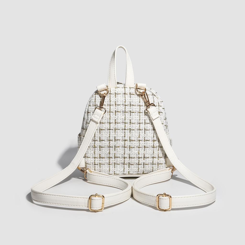 Backpack Women's New Fashion Casual Woolen Backpack Niche Design High-end Commuter Women's Backpack