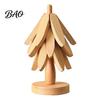 Folding Wooden Potholder Collapsible Trivets for Hot Dishes, Christmas Tree Shaped Pot Mat Table, Wood Heat Resistant Trivet Kitchen Holder