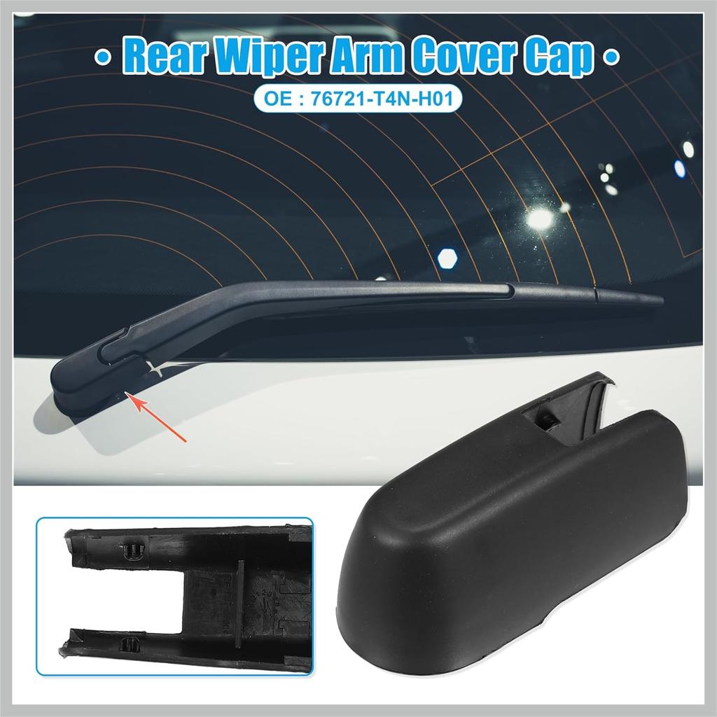 Car Rear Windshield Wiper Arm Nut Cover Cap Fit for Honda Odyssey - Pack of 1 Black Replacement Car Parts