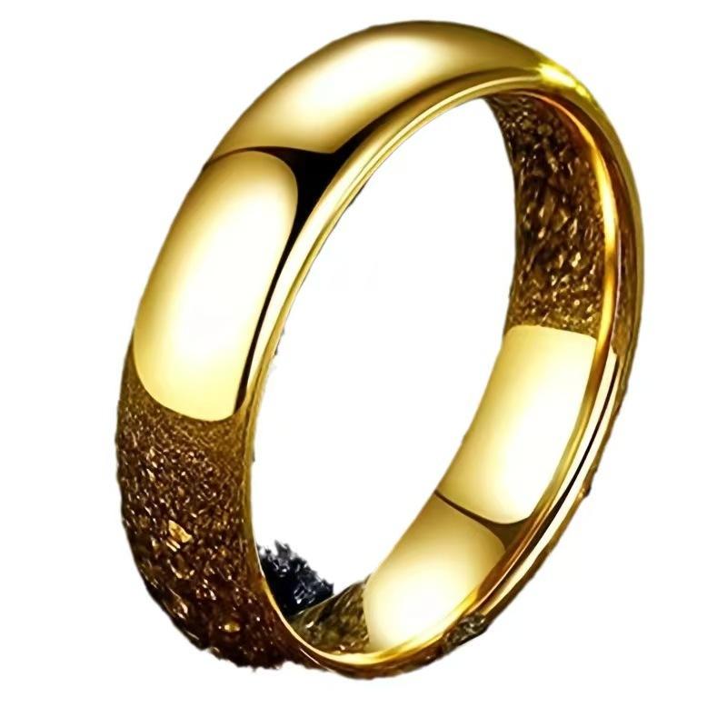 New Trendy Glossy Women's Jewelry, Internal and External Curved Spherical Couple Rings