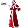 Theme Photography Attire Mrs. Claus Costume for Women Adult Christmas Santa Dress Three-dimensional with White Faux Fur Trim Velvet Xmas Cosplay