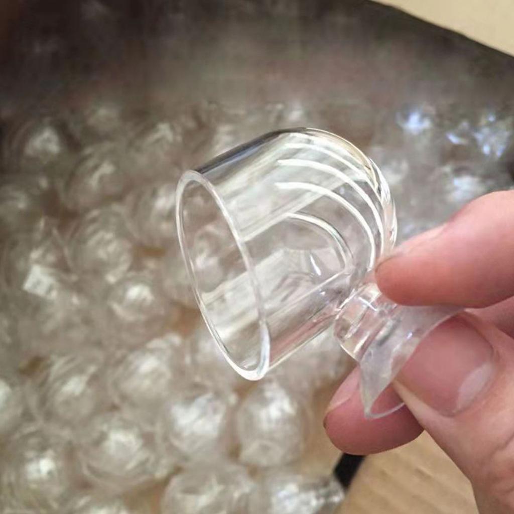 10pcs Suction Cup Aquariums Plant Holder Acrylic Feeding Bowl For Shrimp And Small Tropical Fish Office Home Use