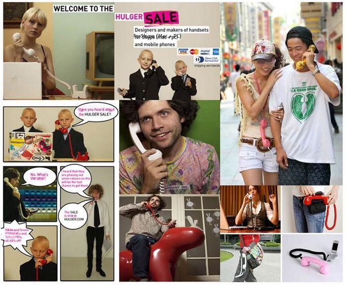 Retro Telephone Style Mobile Phone Handset Earphone