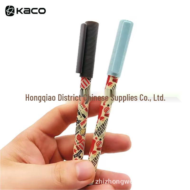 KACO Shuyuan Jumbo Retro Neutral Pen - Coca-Cola Limited Edition, Large Capacity, Direct-Liquid. Vintage Blue [Black Refill]