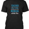 Teacher Actual Title Size Premium T Shirt M 2xl