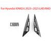 Carbon Fiber Interior Trim Window Button/Door Bowl /Front Water Cup Holder/Steering Wheel Decoration For Hyundai IONIQ 6 LHD