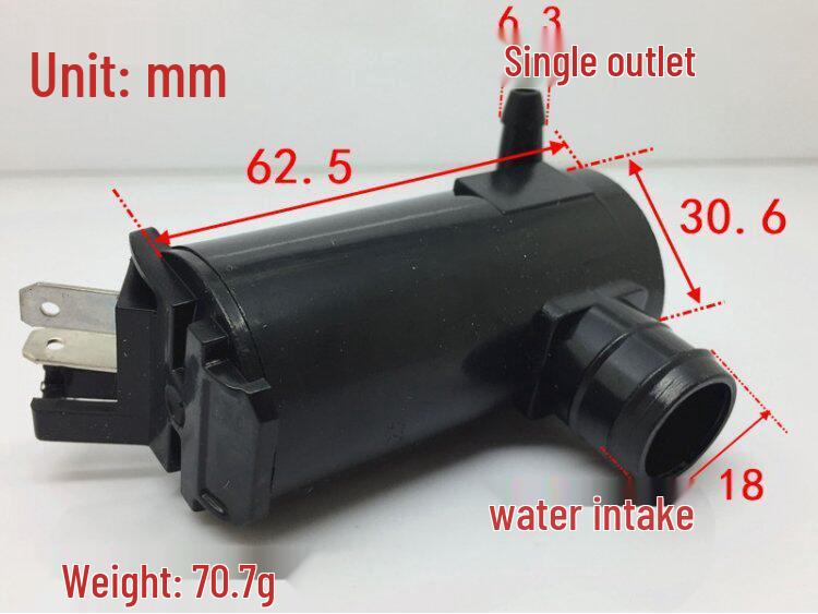 DC 6-12V High-Pressure Water Pump for Car Windshield Washing - High Head & Power No
